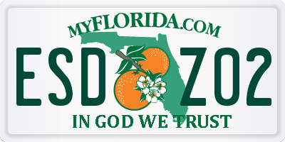 FL license plate ESDZ02