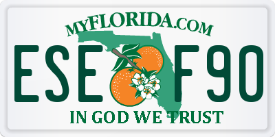 FL license plate ESEF90