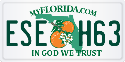 FL license plate ESEH63