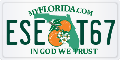 FL license plate ESET67
