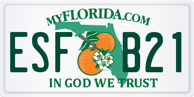 FL license plate ESFB21