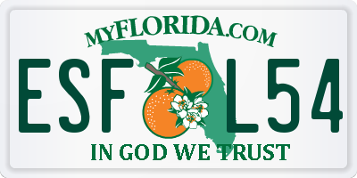 FL license plate ESFL54