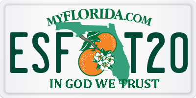 FL license plate ESFT20