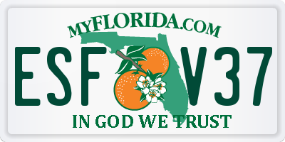 FL license plate ESFV37