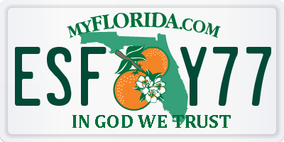 FL license plate ESFY77
