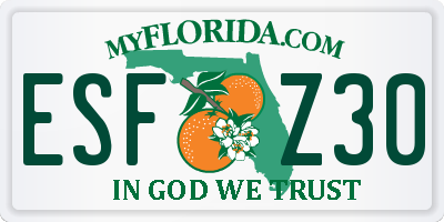FL license plate ESFZ30