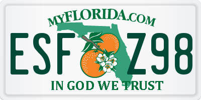 FL license plate ESFZ98