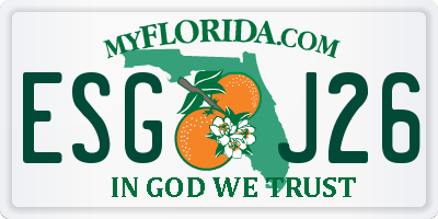 FL license plate ESGJ26