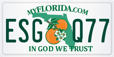 FL license plate ESGQ77