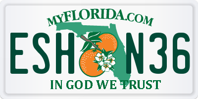 FL license plate ESHN36
