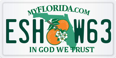 FL license plate ESHW63