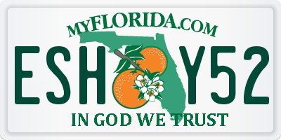 FL license plate ESHY52
