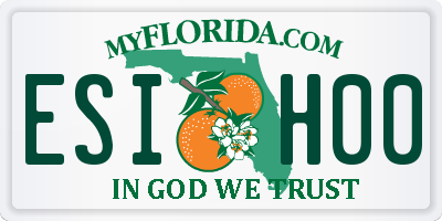 FL license plate ESIH00