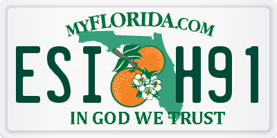 FL license plate ESIH91