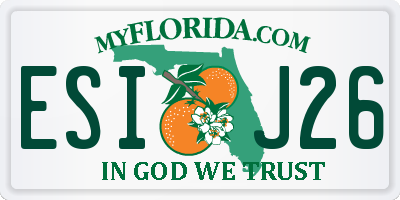 FL license plate ESIJ26