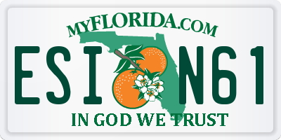 FL license plate ESIN61