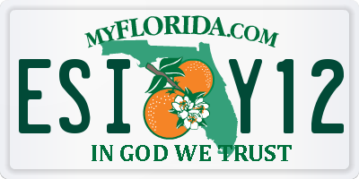 FL license plate ESIY12
