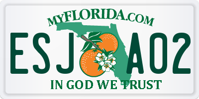 FL license plate ESJA02