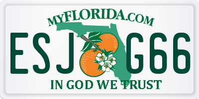 FL license plate ESJG66
