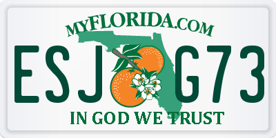 FL license plate ESJG73