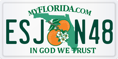 FL license plate ESJN48