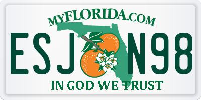 FL license plate ESJN98