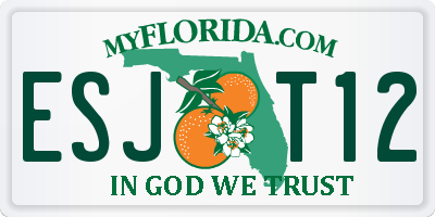 FL license plate ESJT12