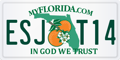 FL license plate ESJT14
