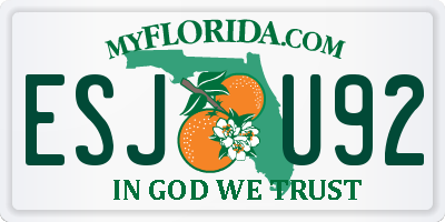 FL license plate ESJU92