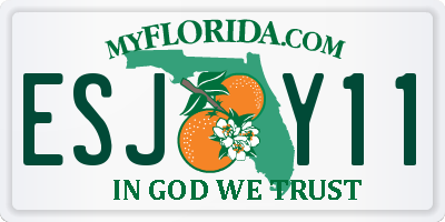 FL license plate ESJY11