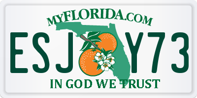 FL license plate ESJY73