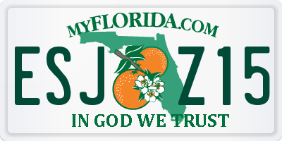 FL license plate ESJZ15