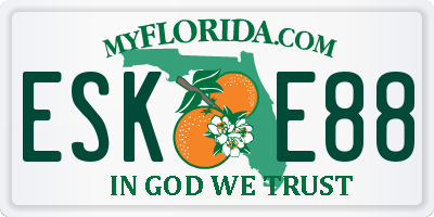 FL license plate ESKE88