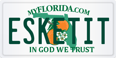 FL license plate ESKETIT