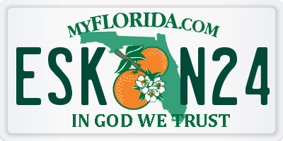 FL license plate ESKN24