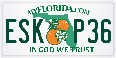 FL license plate ESKP36