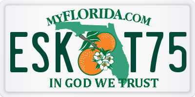 FL license plate ESKT75