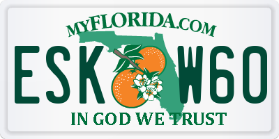 FL license plate ESKW60