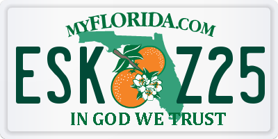 FL license plate ESKZ25