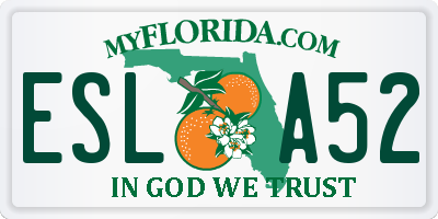 FL license plate ESLA52