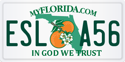 FL license plate ESLA56