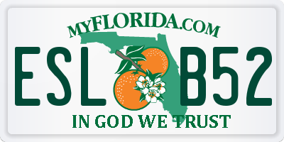 FL license plate ESLB52