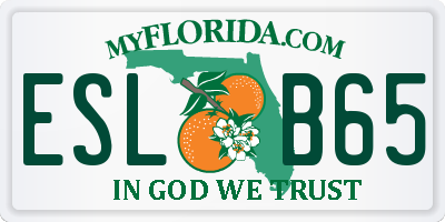 FL license plate ESLB65