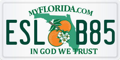 FL license plate ESLB85