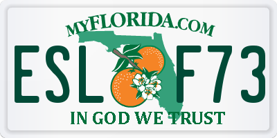 FL license plate ESLF73