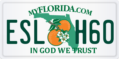 FL license plate ESLH60