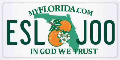 FL license plate ESLJ00
