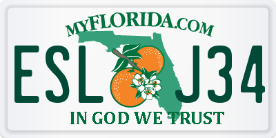 FL license plate ESLJ34