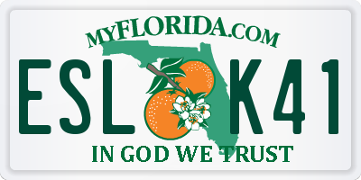 FL license plate ESLK41