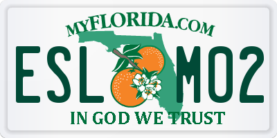 FL license plate ESLM02